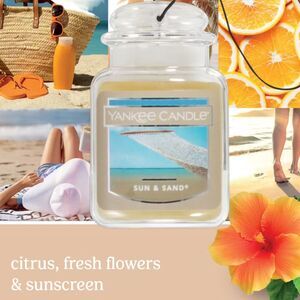 Yankee Candle Car Jar Air Freshener, Sun & Sand 4 Count